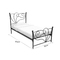 Letto barocco nero 90x190 VENEZIA