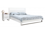 Letto matrimoniale design laccato bianco  160x200 HALIFAX
