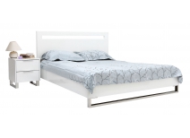 Letto matrimoniale design laccato bianco  160x200 HALIFAX