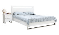 Letto matrimoniale design laccato bianco  160x200 HALIFAX