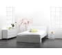 Letto matrimoniale design laccato bianco design 160x200 NOHA
