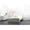 Letto matrimoniale design laccato bianco design 160x200 NOHA