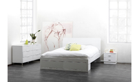 Letto matrimoniale design laccato bianco design 160x200 NOHA
