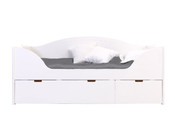 Letto per bambino a cassetti  90x190 in pino laccato bianco ISAO