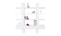 Libreria design laccata bianca  NATHAN
