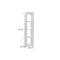 Mensola design laccata bianca HAILY