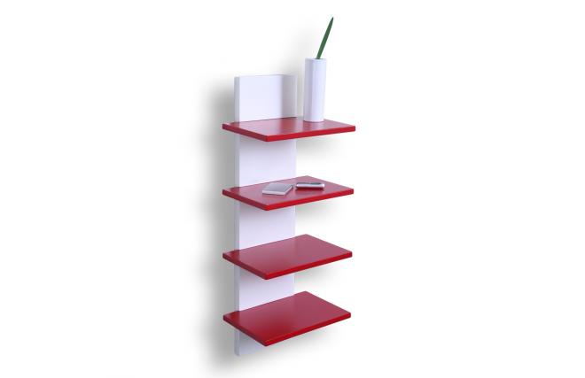 Mensola  design rossa GRAZIA