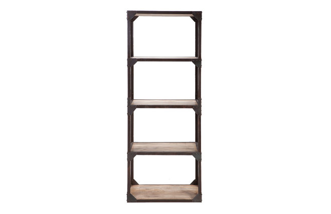 Mensola - libreria stile industriale in metallo e legno ATELIER