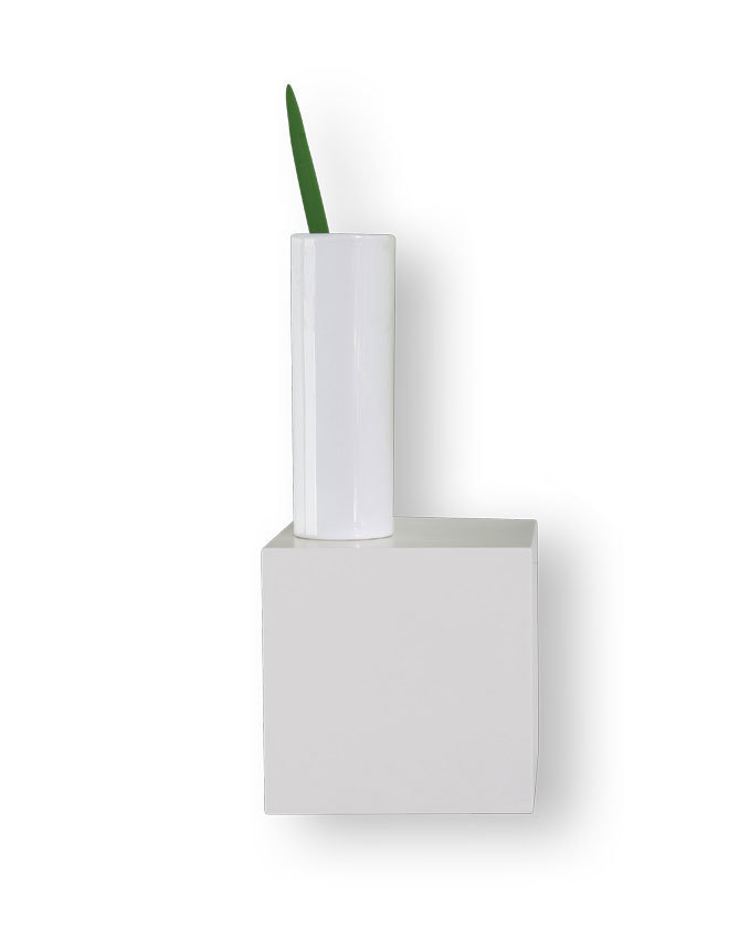 Mensola murale design bianca CUBIK