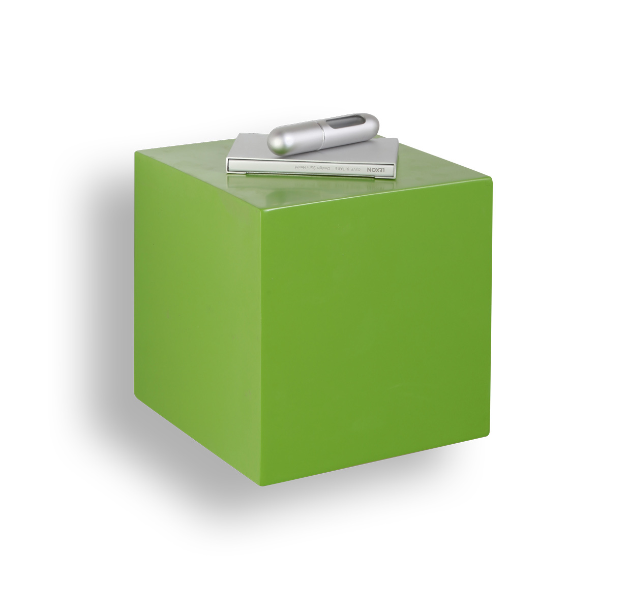 Mensola murale design verde CUBIK