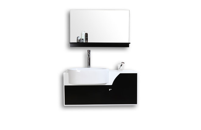 Mobile da bagno Jasper : lavabo, mobile sottovasca e specchio