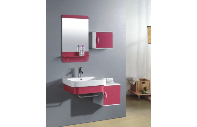 Mobile da bagno : lavabo, mobile  sottovasca e specchio  IALY