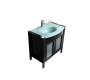 Mobile da bagno : lavabo, mobile sottovasca e specchio THELIO