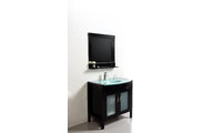 Mobile da bagno : lavabo, mobile sottovasca e specchio THELIO