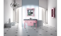 Mobile da bagno : lavabo, mobile sottovasca, mensola e specchio VICKY