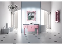 Mobile da bagno : lavabo, mobile sottovasca, mensola e specchio VICKY