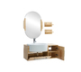 Mobile da bagno : lavabo, mobile  sottovasca, mensole e specchio  NIVAN