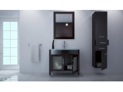 Mobile da bagno : lavabo, mobile sottovasca, specchio e colonna  MILLO