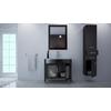 Mobile da bagno : lavabo, mobile sottovasca, specchio e colonna  MILLO