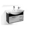 Mobile da bagno Skyler : lavabo, mobile sottovasca,mensola e specchio 