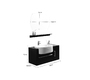 Mobile da bagno Sullivan : lavabo, mobile sottovasca, mensola e specchio. 