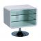 Mobile TV design laccato bianco vetro temperato 2 ripiani 60cm