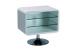 Mobile TV design laccato bianco vetro temperato 2 ripiani 60cm image 1