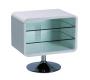 Mobile TV design laccato bianco vetro temperato 2 ripiani 60cm image 1