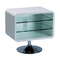 Mobile TV design laccato bianco vetro temperato 2 ripiani 60cm image pub1