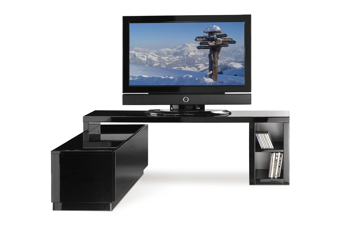 Mobile TV design laccato nero TROYE