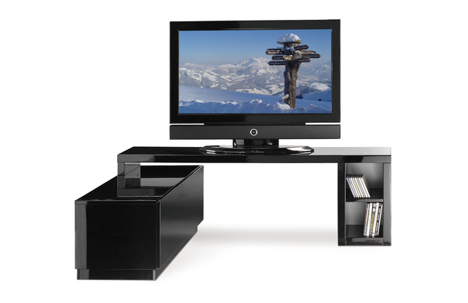 Mobile TV design laccato nero TROYE