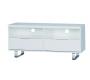 Mobile tv design LEA bianco 120cm, 2 comparti e 2 cassetti