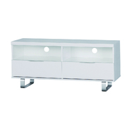 Mobile tv design LEA bianco 120cm, 2 comparti e 2 cassetti image pub1