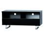 Mobile tv design LEA nero 120cm, 2 comparti e 2 cassetti