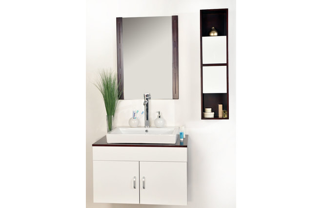 Mobili bagno  ADELAIDE : mobile sottovasca, specchio  e mobile alto