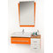 Mobili da bagno POP ARANCIONE : lavabo, mobile sottovasca e specchio