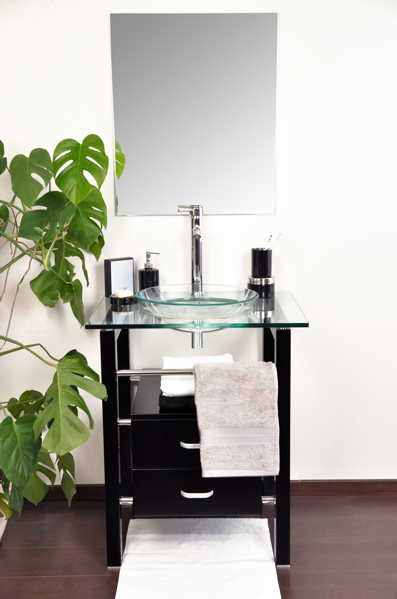 Mobili da bagno SUNBURY : lavabo, mobile sottovasca e specchio