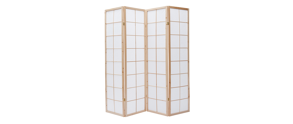 Paravento giappones in legno e carta IKUYO