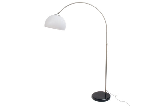Piantana SIXTY piccola inox/bianco altezza 84,5 cm