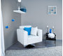 Poltrona BOSTON bianco - girevole