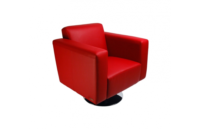 Poltrona Boston rosso bordeaux - girevole