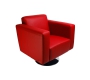 Poltrona Boston rosso bordeaux - girevole