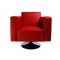 Poltrona Boston rosso bordeaux - girevole