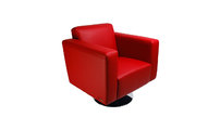 Poltrona Boston rosso bordeaux - girevole