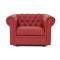 Poltrona  Chesterfield colore lampone