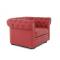 Poltrona  Chesterfield colore lampone