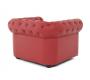 Poltrona  Chesterfield colore lampone