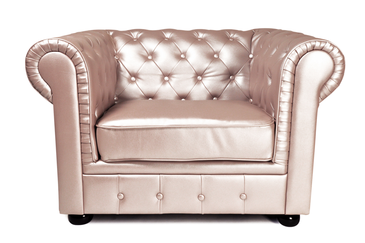 Poltrona  CHESTERFIELD colore perlato