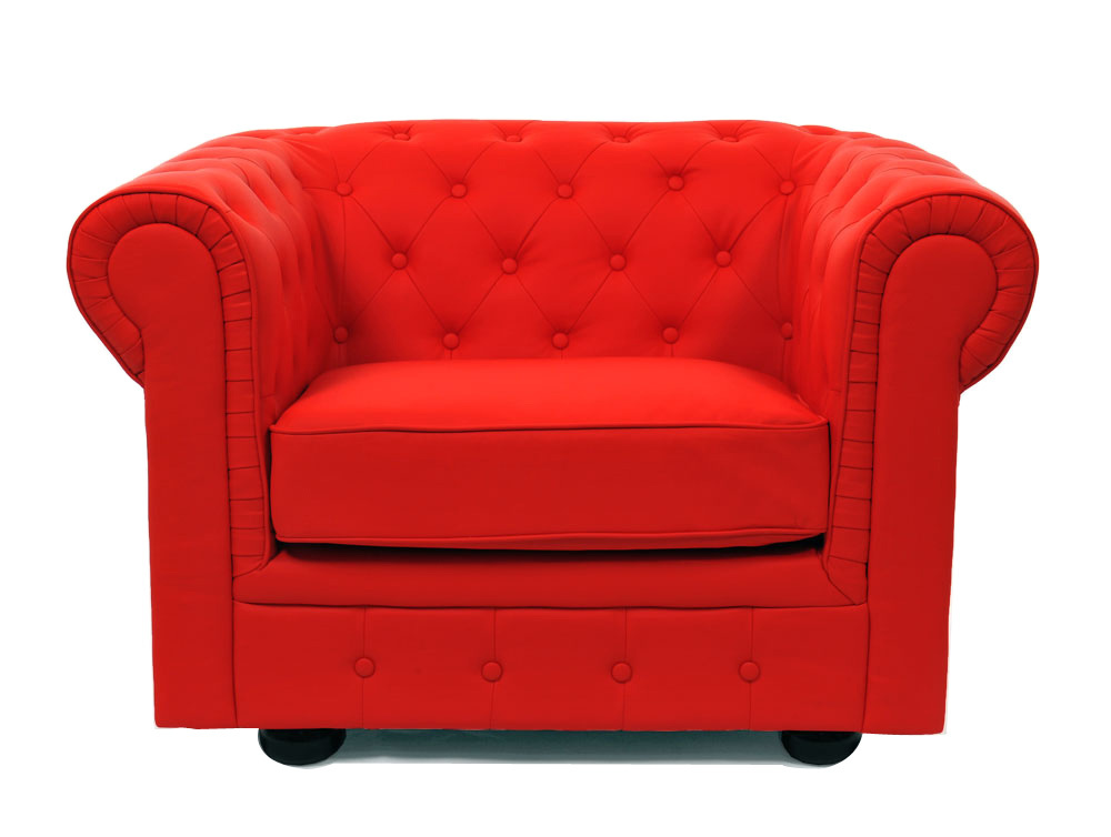 Poltrona  Chesterfield colore rosso