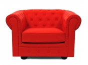 Poltrona  Chesterfield colore rosso